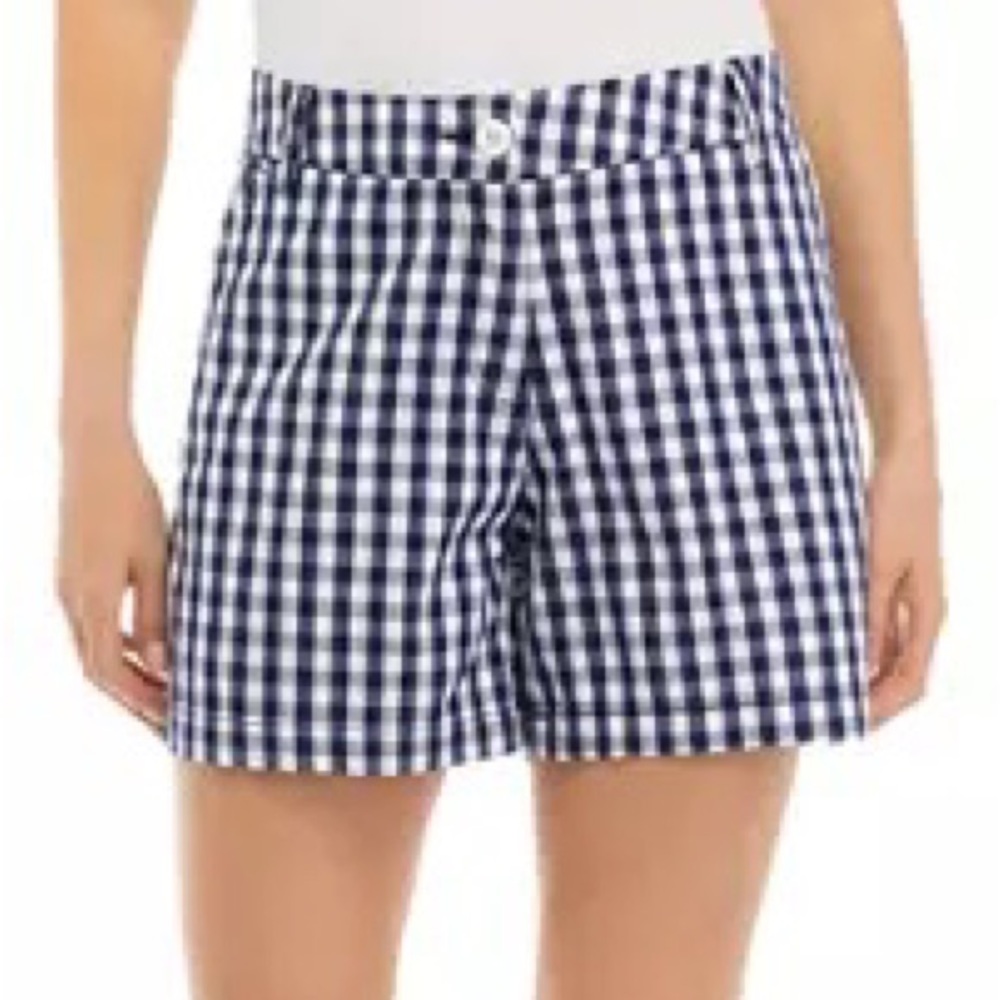 crown and ivy navy blue and white bufflo shorts size 12